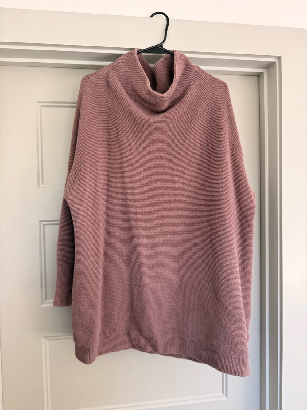 Free People Mauve Ottoman Mock Neck Tunic
